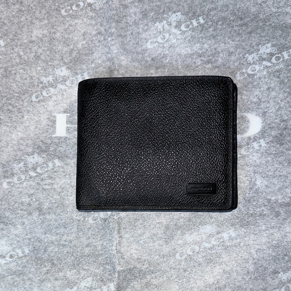 Michael Kors Black MK logo Leather Card Holder
